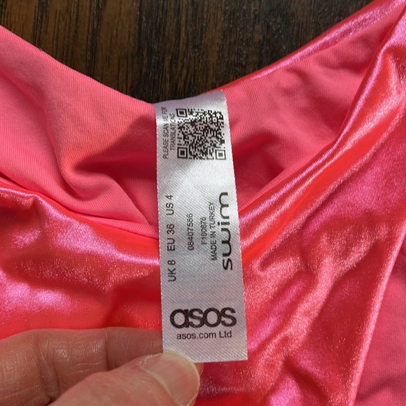 ASOS Mirror Shine Pink Bikini - Picture 7 of 10
